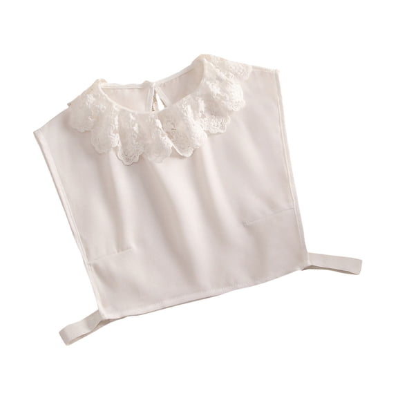 HOOWIFFY Fake Collar Detachable 1Pcs White Cotton Blend Women