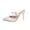 White, variant on hoksml Pointed Toe Mule Heels for Women, Double Strap Rhinestone Stiletto Slip On High Heel Dress Sandals