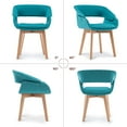 thumbnail image 4 of ivinta Dining Chairs Set of 2, Fabric Mid-Century Upholstered Kitchen Chairs for Dining room, Light Green, 4 of 9