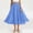 Blue, variant on Flax A Line Skirt Ankle Skirt Women's Solid Color Elastic Waist Flax A Line Ankle Length Pull On Skirt Breathable Summer Casual Beachwear A Line Skirt