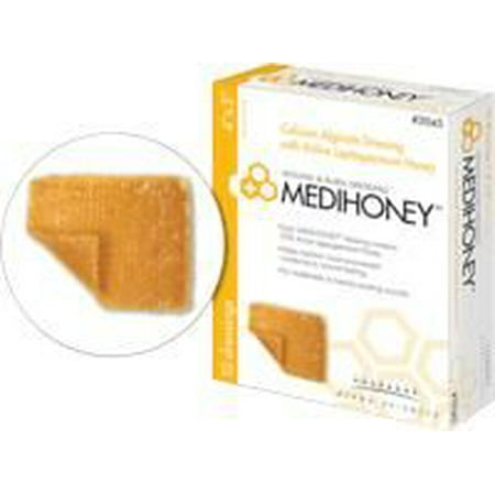 Invacare Calcium Alginate Wound Dressing - medihoney calcium alginate dressing with manuka/leptospermum honey 2'' x 2'', box of 10