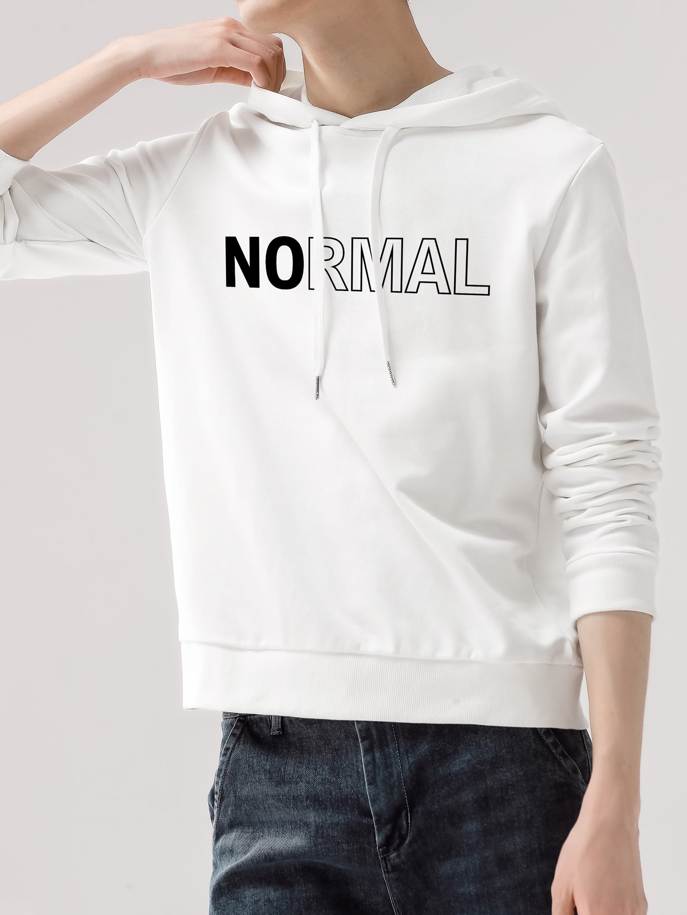men letter graphic sweatshirt