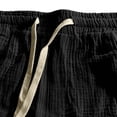 thumbnail image 6 of Yievot Cotton Shorts for Men Casual Drawstring Elastic Waist Loose Fit Summer Vacation Travel Shorts, 6 of 7