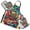 Abstract Skyline, variant on Giant Waves and Pirate Ship 5 Pcs Kitchen Set Heat Resistant Oven Mitts and Non-Slip Pot Holders with Adjustable Cooking Apron