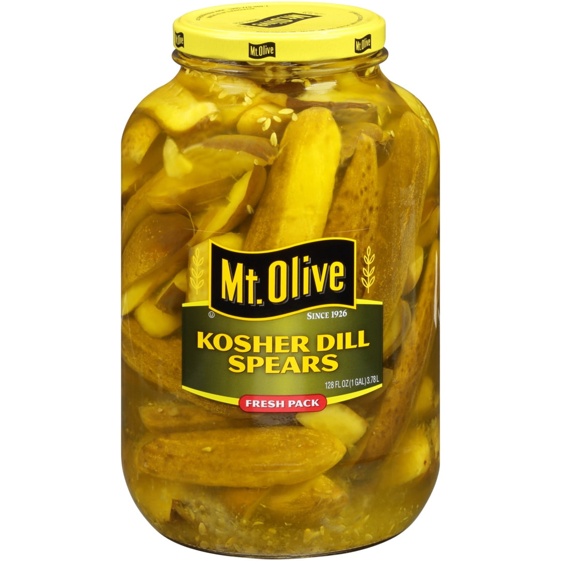 (4 pack) Mt. Olive Kosher Dill Spears Fresh Pack Pickles - 128 fl oz jar