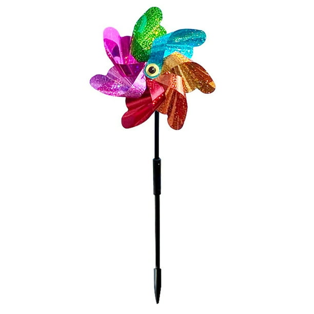 Bird Repellent Reflective Pinwheels for Yard and Garden PreInstalled