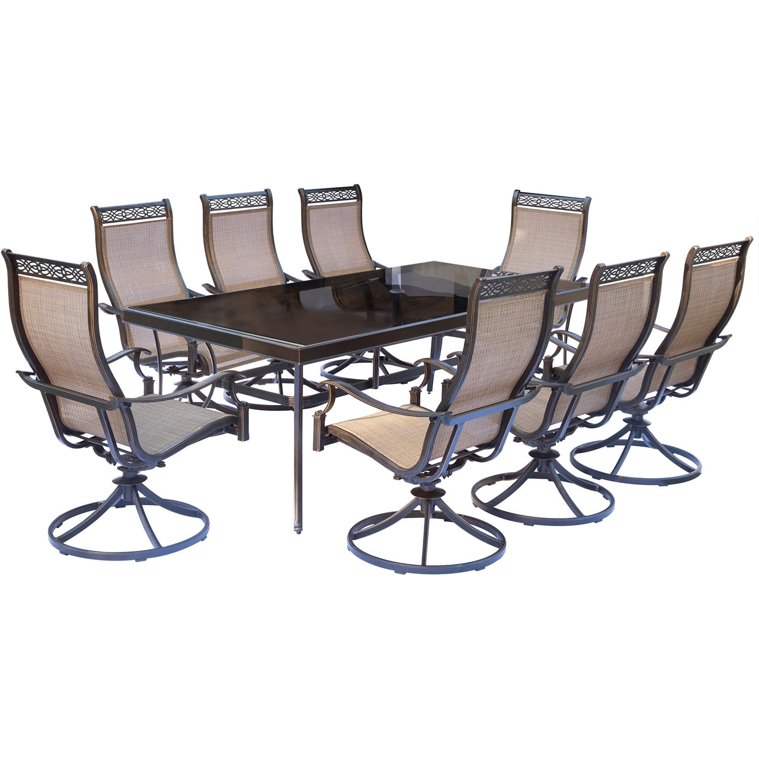 Carolina Factory Direct Wynn 9Piece Dining Set with Eight Swivel