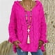 thumbnail image 1 of Pntutb mujeres moda suelta gran tamaño Color sólido capucha manga larga suéter tops Pntutb Pntutb-725, 1 of 8