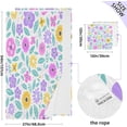 thumbnail image 3 of Colorful Flowers Towels Highly Absorbent Cotton Towels 2 Pack, Premium Spa & Hotel Quality Quick Dry Towel Set,54" x 27", 3 of 7