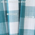 thumbnail image 3 of HOMERRY 52"W x 15"L Cafe Valance Farmhouse Buffalo Check Valance Curtains for Kitchen Cafe Curtains, Teal, 1 Panel, 3 of 7
