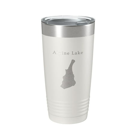 

Alpine Lake Hull s Map Tumbler Travel Mug Insulated Laser Engraved Coffee Cup West Virginia 20 oz White