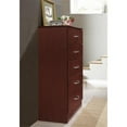 thumbnail image 3 of Hodedah Five Drawer Contemporary Wooden Chest in Mahogany Finish, 3 of 6