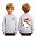 thumbnail image 2 of sdbrld Kids Boys Halloween Tops Long Sleeve Ghost Graphic Shirts for Children White Sizes 5-6 Years, 2 of 9