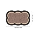 thumbnail image 3 of Cinvoph Modern Bathroom Mat Non Slip Soft Water Absorbent Rug for Shower Bathroom Washroom 16"x24" Brown, 3 of 6