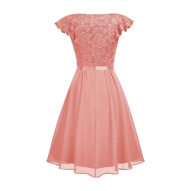 Joau Women's Retro Floral Lace Cocktail Dress V Neck A Line Swing Bridesmaid Midi Dress Vintage Elegant Wedding Guest Dress Homecoming Dresses - Walmart Business Supplies Joau Women's Retro Floral Lace Cocktail Dress V Neck A Line Swing Bridesmaid Midi Dress Vintage Elegant Wedding Guest Dress Homecoming Dresses - Walmart Business Supplies