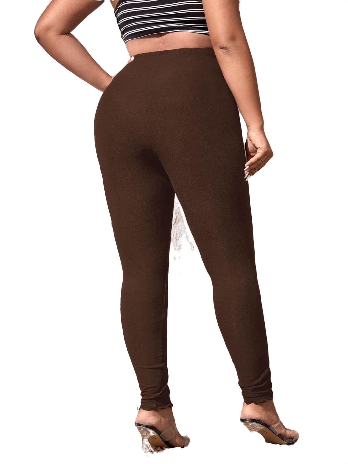 Buy Sanjanaa Diamond Women's Chocolate Brown Leggings 95% Cotton & 5% Lycra  Excellent Four Way Stretch, Size: XL at Amazon.in