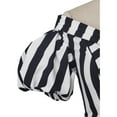 thumbnail image 6 of Victorian Dress Renaissance Ball Gown Black and White Stripes Costume for Women, 6 of 10