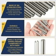 thumbnail image 3 of Uxcell Slotted Spring Pin 304 Stainless Steel Split Roll Pins Spring Dowel for Home Improvement Automotive Machine Repair 5/32" x 1-9/16" (4.25mm x 40mm) 50, 3 of 7