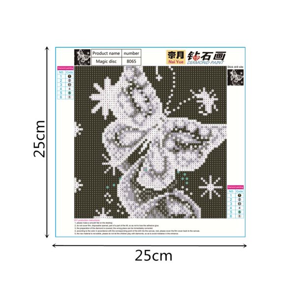 Vonky Black White Butterfly Rhinestone Painting cross-stitch decor Cross-stitch Needlework 5D Embroidery Picture Drawing Needlework Stitchwork