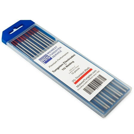 

TIG Welding Tungsten Electrodes 2% Thoriated 3/32 x 7 (Red WT20) 10-Pack