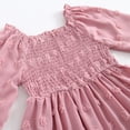 thumbnail image 7 of HCNTES Girls Casual Dresses Adorable Lavender Swiss Dot Long Sleeve Swing Dress for Daily Wear, 7 of 7