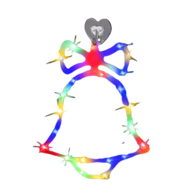 Lámpara LED en Forma Campana Navidad USB/batería 8 Modos para Fiesta Rojo