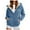 Blue, variant on vigerakr Women's Solid Color Casual Full Zip Up Sherpa Lined Hoodie Sweatshirt Warm Jacket Coats (Blue, M)