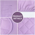 thumbnail image 2 of 4 Pieces Ultra Soft Microfiber Toddler Bedding Set, Easy Care Crib Sheets Set with Quilt, Toddler Size, Light Purple, 2 of 5
