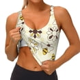 thumbnail image 4 of Lsque Sweet Bee Printed Women'S Sports Bra, Compression, Moisture Wicking, High-Impact Sports Bra For Women,Supportive sports bra-Medium, 4 of 9