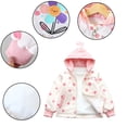 thumbnail image 1 of LYMAYTER Veste à Capuche pour Filles, Poches Latérales, Impression Printemps, Veste Fine pour Enfants 2-9 Ans, 1 of 8