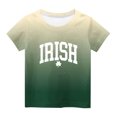 thumbnail image 4 of Mikilon Festive Kids' St. Patrick's Day Shamrock Print Tee Soft Cotton Round Neck Short Sleeve Top for Boys and Girls 3-14 Years Casual Holiday T Shirt and Everyday Wear(Army Green,3 Years), 4 of 5