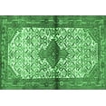 thumbnail image 1 of Ahgly Company Machine Washable Indoor Rectangle Persian Emerald Green Traditional Area Rugs, 3' x 5', 1 of 4