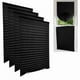 thumbnail image 1 of Paquete de 4 persianas opacas temporales de papel para ventanas, plisadas con adhesivo, sin herramientas, sin taladros, de tamaño libre (negro, 61 cm de ancho x 152 cm de largo), 1 of 8