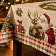 thumbnail image 4 of 2026 Christmas Indoor Home Decor Christmas Tablecloth Decor Waterproof Washable Xmas Holiday Table Cover Festive Printed Rectangle Table Cloth For Dining Table Kitchen Party Indoor Outdoor, 4 of 6