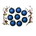 thumbnail image 2 of Whitehurst Matte Glass Christmas Ball Ornaments - 3.25" (80mm) - Midnight Blue - 8ct, 2 of 4