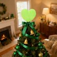 thumbnail image 6 of Green Plush Heart Shaped Spring Tree Top Ornament For St. Patrick's Day Valentine Day, 6 of 7