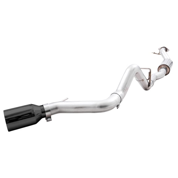 AWE Tuning 2021 Ford Bronco 0FG Single Rear Exit Exhaust w/Diamond Black Tip & Bash Guard