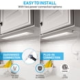 thumbnail image 4 of TORCHSTAR 4 Pack 22" 3CCT LED Under Cabinet Light, Hardwired& Plug-in, Swivel& Dimmable& Linkable, 3000K/4000K/5000K Selectable, 4 of 7