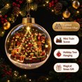 thumbnail image 3 of 1 Pc Lighted Christmas Diorama Ornament, Clear Acrylic Story Ball with Warm LED, Holiday Tree Hanging Decor, Magical Xmas Gift 3.94in, 3 of 7