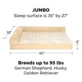 thumbnail image 4 of FurHaven Embossed Faux Fur & Suede Orthopedic Deluxe L-Chaise Pet Bed for Dogs & Cats - Taupe, Large, 4 of 14