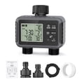 thumbnail image 2 of 2 Zone Sprinkler Timer, Programmable Manual Automatic Irrigation Valves Controller System with Rain Delay, Dual Outlets Digital Hose Watering Timer for Garden Yard Lawn, 2 of 7