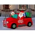 thumbnail image 2 of 8.5-FT Mr. and Mrs. Claus in Vintage Pickup Truck Scene Christmas Inflatable, 2 of 4