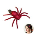 thumbnail image 6 of Happydeer 1/2Pcs Halloween Spider Hair Clip Decorative Hair Pins Women Hairpin Headpiece Cosplay Costume Accessory (Red Golden), 6 of 13