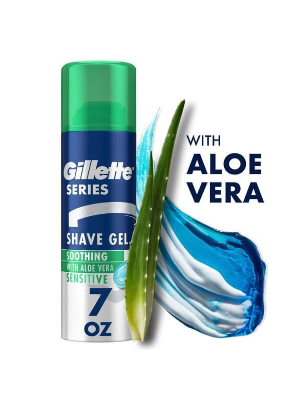 Gillette Series Soothing Shave Gel for Men with Aloe Vera, 7 oz