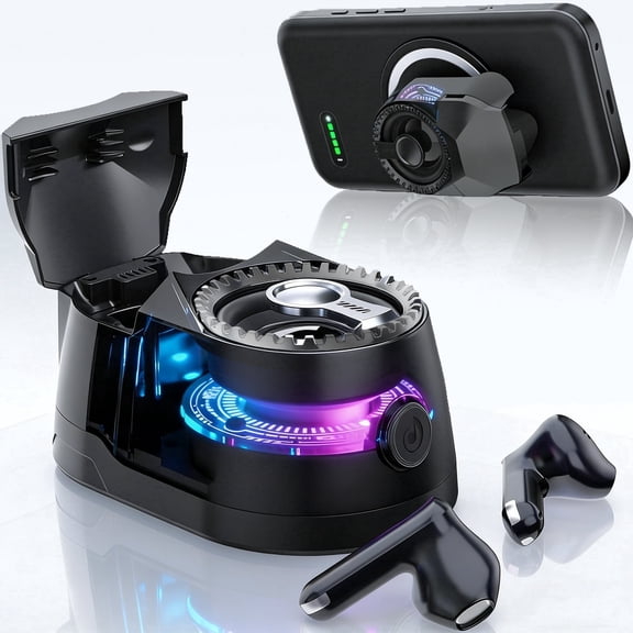 Bluetooth Speaker with Wireless Earbuds, Magnetic Speaker Bluetooth 5.4 with RGB Lights, Portable Mini Speaker with Ear Headphones, Wireless Speaker for Sports, Cycling, Running, Travel, Daily Use