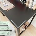 thumbnail image 2 of Dovelina 55 Inch Writing Desk with Fabric Drawers & Storage Bag, Modern Home Office Desk,Black, 2 of 8