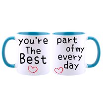 Funnil You're the Best Part of My Everyday Coffee Mugs Wedding Shower Gifts Set for Couples Blue