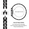 thumbnail image 2 of Diamond Set Metal Watch Strap Iwatch Compatible with SE Series 6/5/4 Strap --- Silver Gold（38mm）, 2 of 4