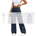 thumbnail image 3 of JOANKDMI Baggy Jeans for Women Y2K Streetwear High Waisted Wide Leg Denim Pants Distressed Star Patchwork Vintage Casual Loose Fit Trousers Fashion Aesthetic, 3 of 8