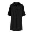 thumbnail image 5 of Fjofpr Beach Cover Ups for Women 2024 Beach Outfits for Women Beach Cover Up for Women Women's 3/4 Sleeve Trim Kaftan Chiffon Swimwear Beach Loose Bikini Cover Up Tops, 5 of 8